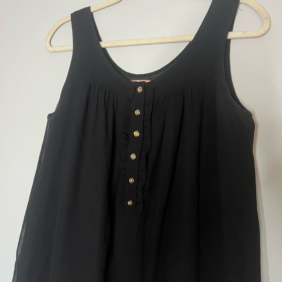 Juicy Couture Vintage Silk Babydoll Tank Top with bow bottom and buttons 6 - Picture 3 of 5